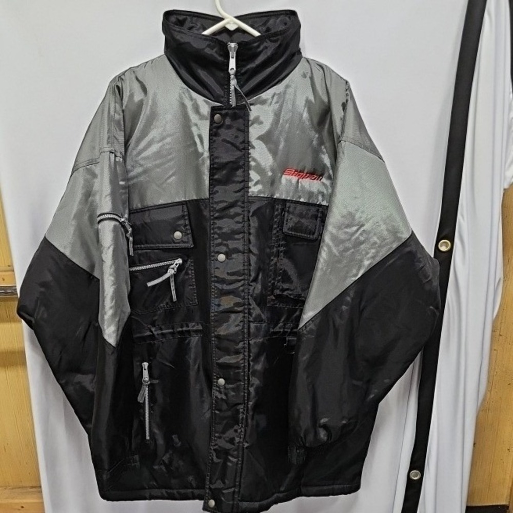 Snap-on Tools Result R25Work Jacket Mens XLBlack Grey Hooded Utility Coat Padded